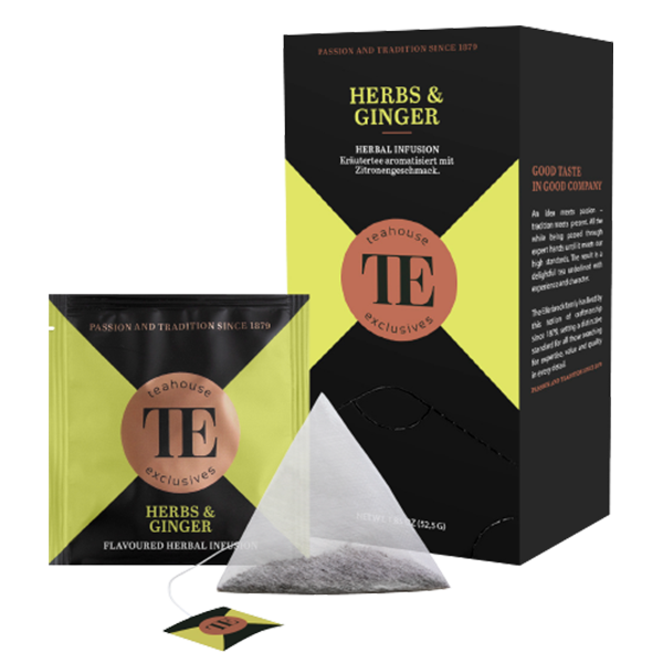 TE Gourmet Tea Bag Herbs & Ginger 20vnt.