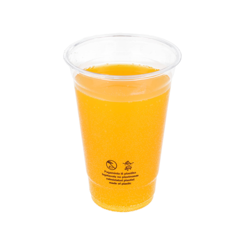 Puodelis skaidrus Ø92mm JB16B-500ml 16oz, 1000vnt/dėž