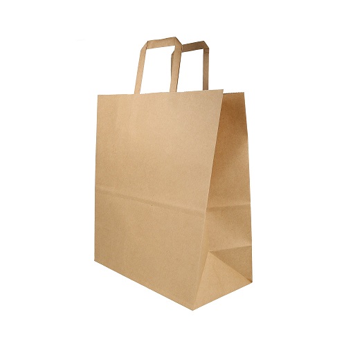 Popierinis kraft maišelis su rankena, 24x14x27, 250 vnt/dėž