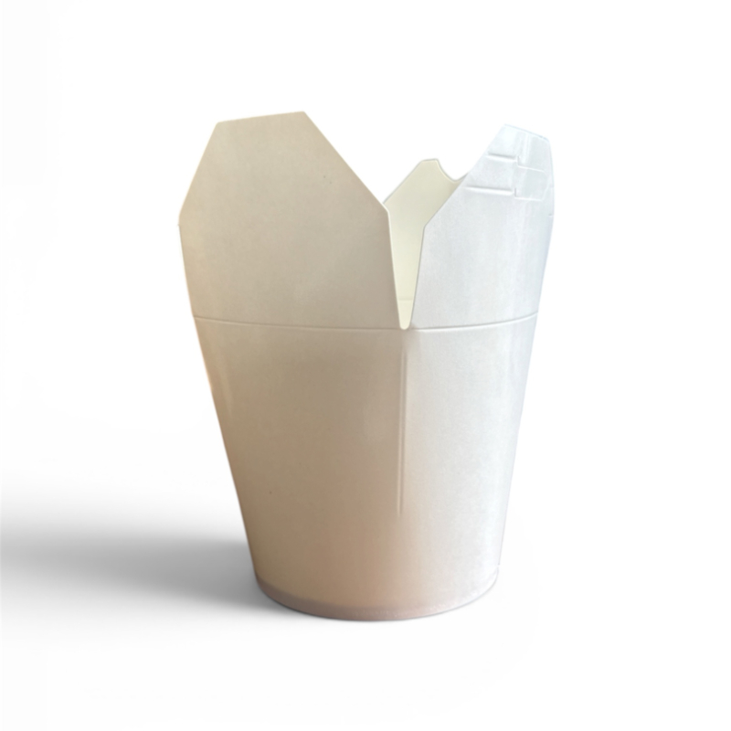 WOK dėžutė 750ml, balta, 500 vnt/dėž