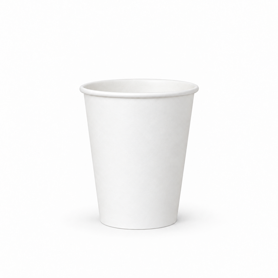 Baltas popierinis puodelis, 8oz | 230 ml, 1000 vnt/dėž