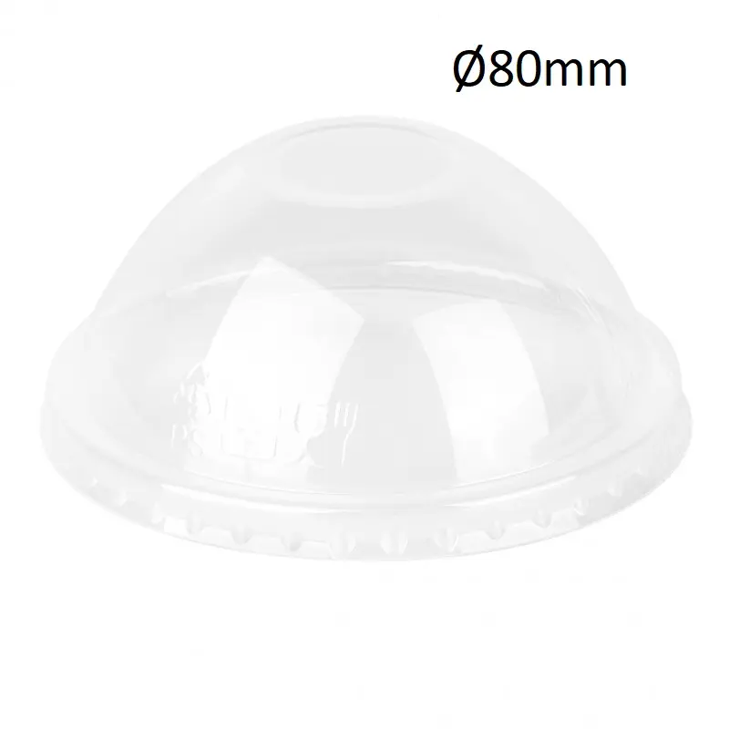 Skaidrus gaubtas dangtelis su skylute, DL80 80mm, 1000vnt/dėž