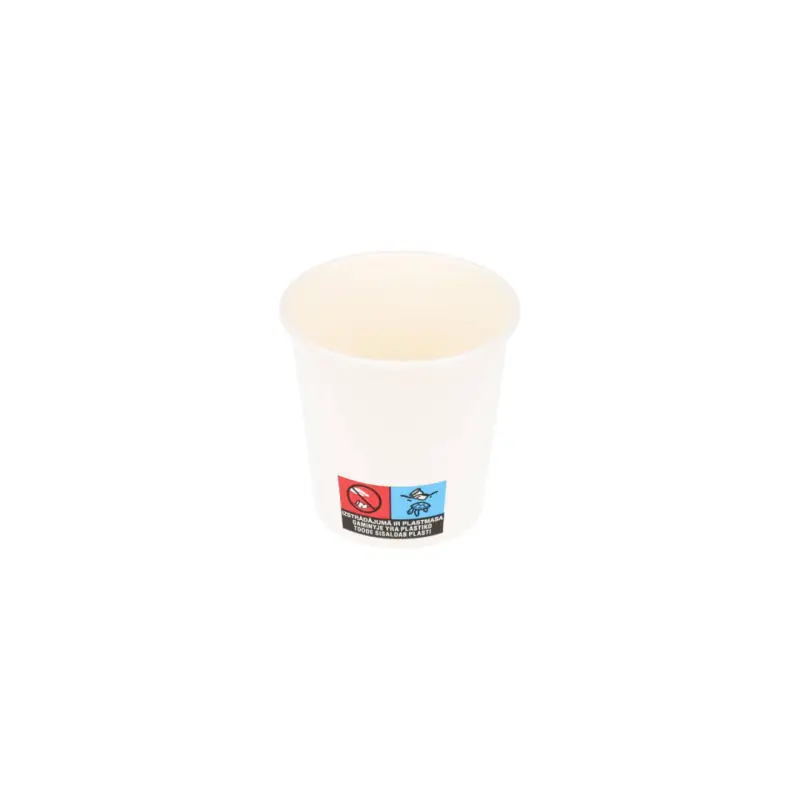 Baltas popierinis puodelis 4oz | 115ml, 1000 vnt/dėž