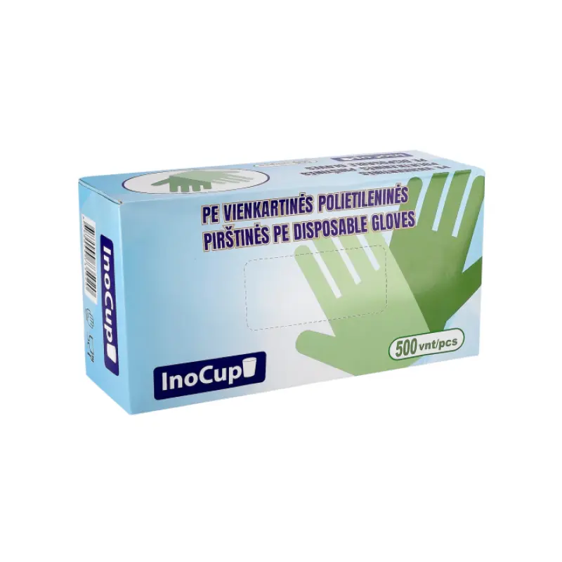 Vienkartinės pirštinės PE, 500vnt/dėž