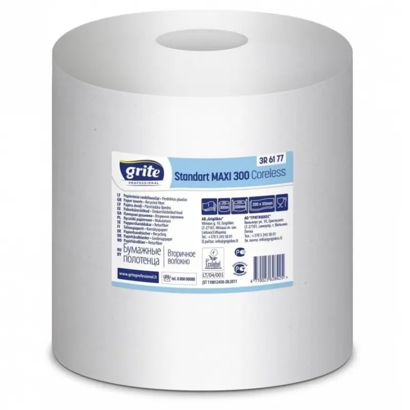 Popieriniai rankšluosčiai Grite Standart Maxi 300 coreless